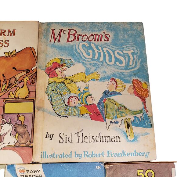 Vintage 1960s Books Bundle Farm Monkey Card Games McBrooms Ghost Easy Reader - Picture 3 of 16